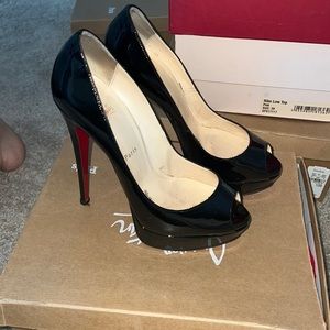 Authentic 150 lady peep louboutin heels